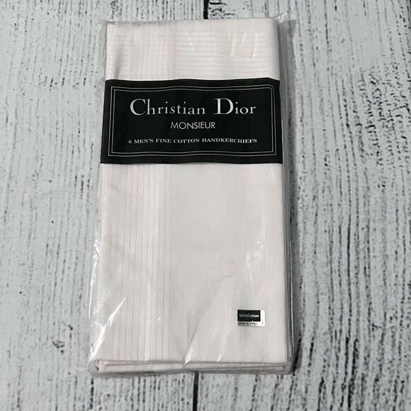 Christian Dior, set of 6, Fine Cotton Handkerchiefs - Picture 1 of 4